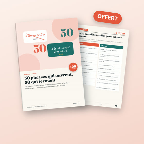 Bonus 1 : 50 phrases qui ouvrent, 50 qui ferment