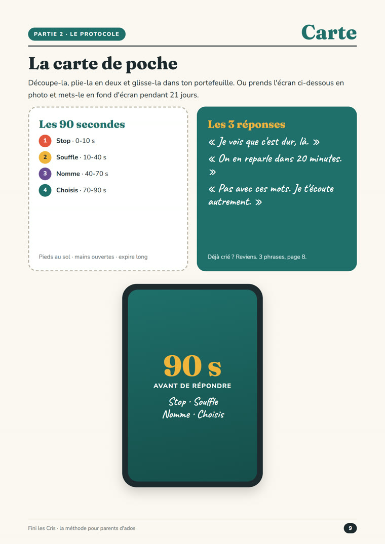 La carte de poche des 90 secondes